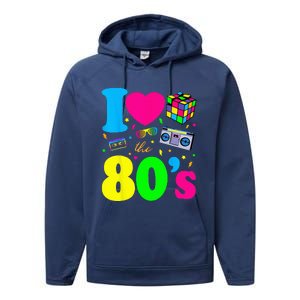 I Love The 80s 80s Clothes Performance Fleece Hoodie