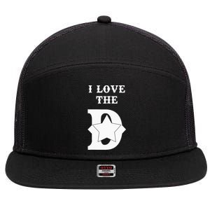 I Love The D Dallas Texas Cool Dallas 7 Panel Mesh Trucker Snapback Hat