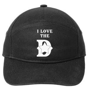 I Love The D Dallas Texas Cool Dallas 7-Panel Snapback Hat