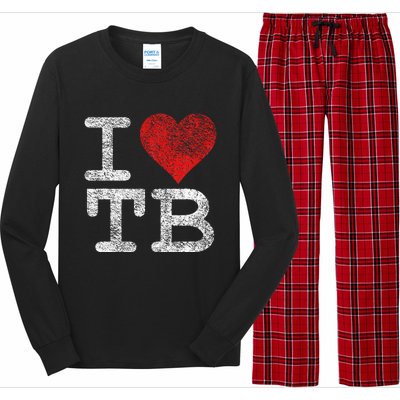 I Love Tampa Bay I Heart Tb Florida Football Long Sleeve Pajama Set