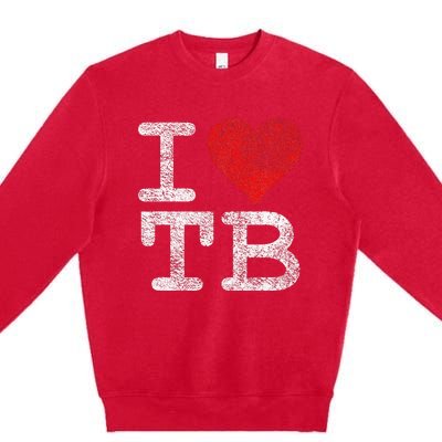 I Love Tampa Bay I Heart Tb Florida Football Premium Crewneck Sweatshirt