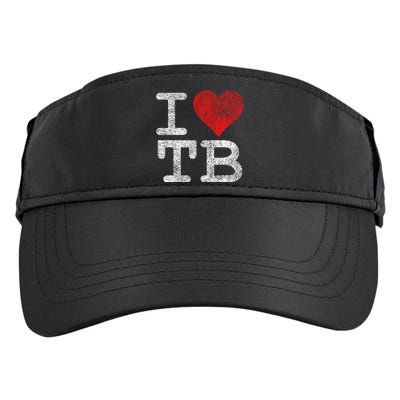 I LOVE TAMPA BAY I HEART TB FLORIDA FOOTBALL Adult Drive Performance Visor