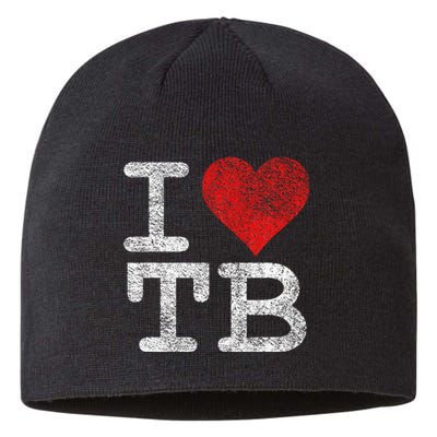 I LOVE TAMPA BAY I HEART TB FLORIDA FOOTBALL Sustainable Beanie