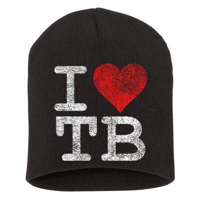 I LOVE TAMPA BAY I HEART TB FLORIDA FOOTBALL Short Acrylic Beanie