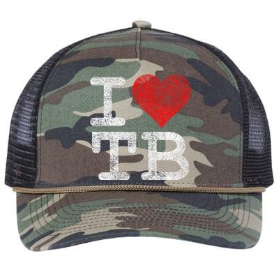 I LOVE TAMPA BAY I HEART TB FLORIDA FOOTBALL Retro Rope Trucker Hat Cap