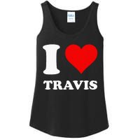 I Love Travis Ladies Essential Tank