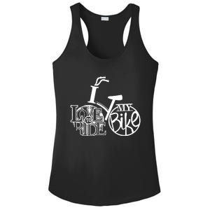 I Love To Ride My Bike Ladies PosiCharge Competitor Racerback Tank