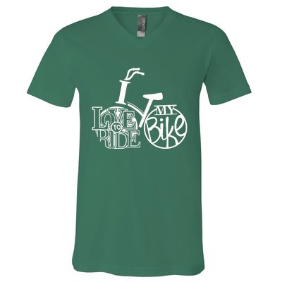 I Love To Ride My Bike V-Neck T-Shirt