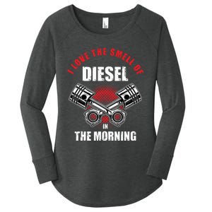 I Love The Smell Of Diesel In The Morning Truck Driver Women's Perfect Tri Tunic Long Sleeve Shirt