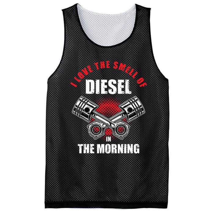 I Love The Smell Of Diesel In The Morning Truck Driver Mesh Reversible Basketball Jersey Tank