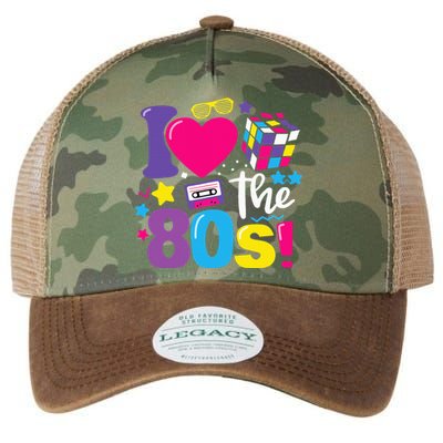 I Love The 80S 80s 90s Costume Party Retro Legacy Tie Dye Trucker Hat