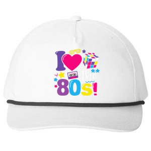 I Love The 80S 80s 90s Costume Party Retro Snapback Five-Panel Rope Hat