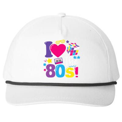 I Love The 80S 80s 90s Costume Party Retro Snapback Five-Panel Rope Hat