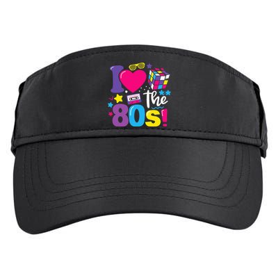 I Love The 80S 80s 90s Costume Party Retro Adult Drive Performance Visor