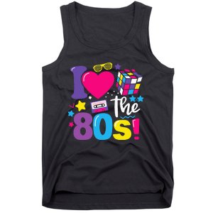 I Love The 80S 80s 90s Costume Party Retro Tank Top