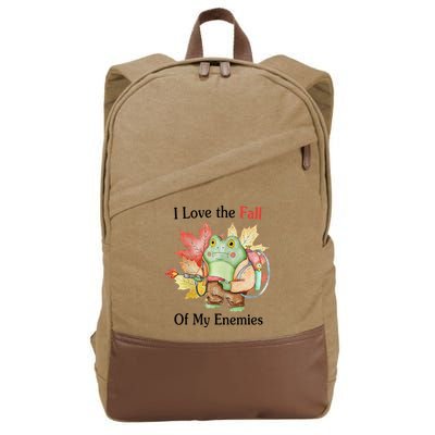 I Love The Fall Of My Enemies Cotton Canvas Backpack