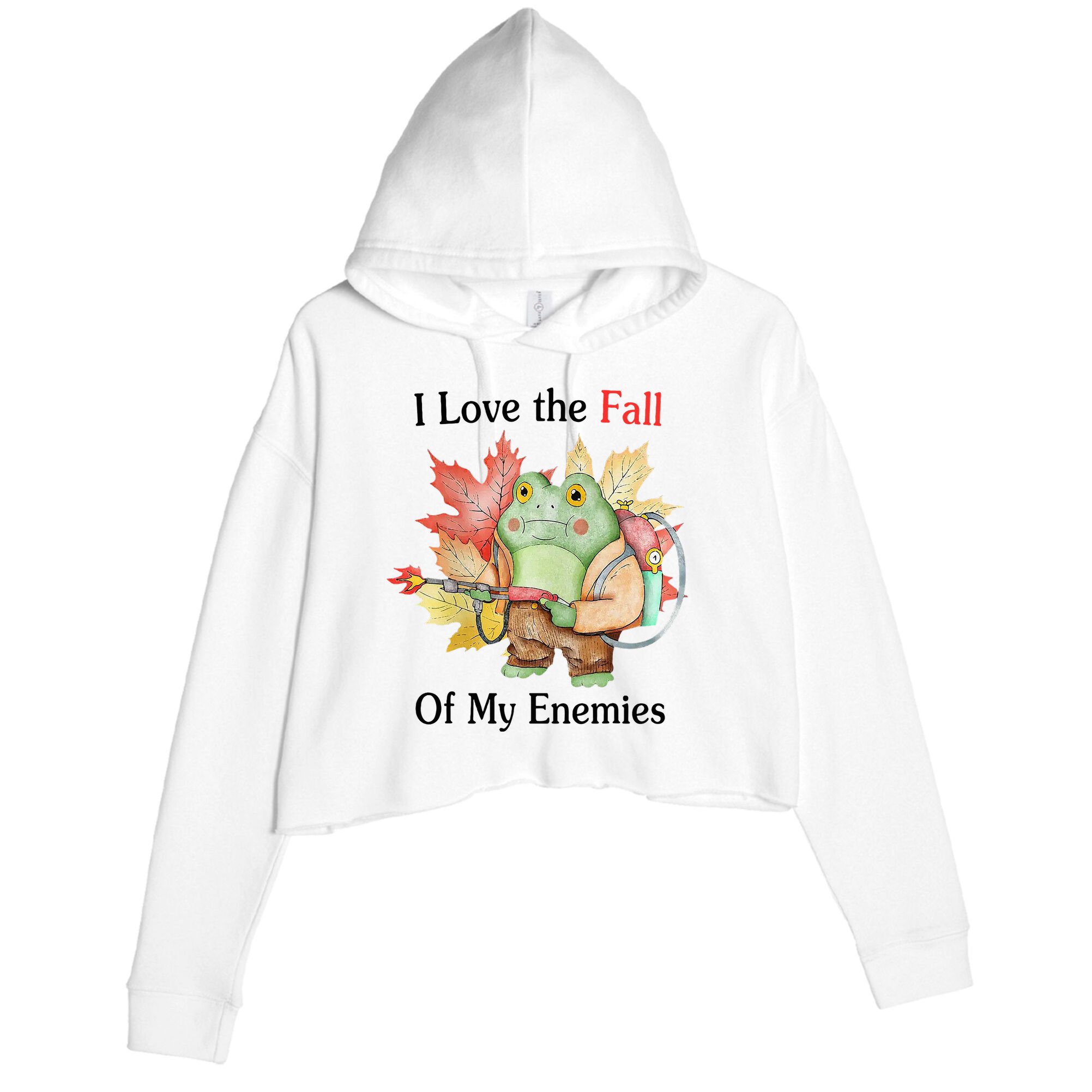 I Love The Fall Of My Enemies Crop Fleece Hoodie