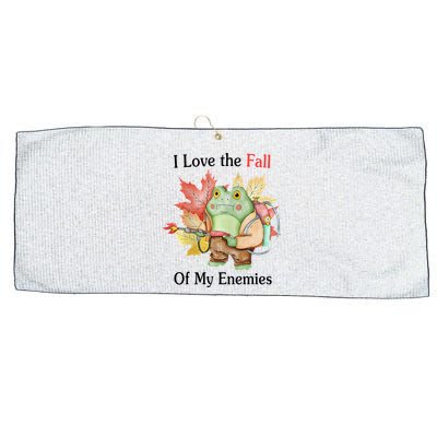 I Love The Fall Of My Enemies Large Microfiber Waffle Golf Towel