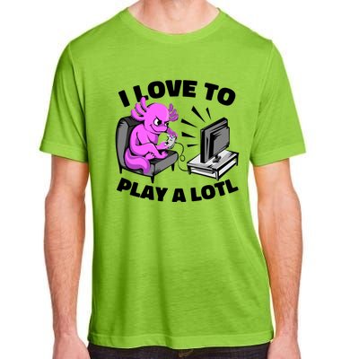 I Love To Play A Lotl Axolotl Gamesolotl Funny Gamer Adult ChromaSoft Performance T-Shirt