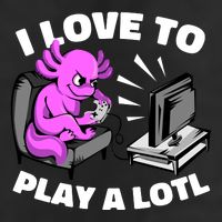 I Love To Play A Lotl Axolotl Gamesolotl Funny Gamer 7 Panel Mesh Trucker Snapback Hat