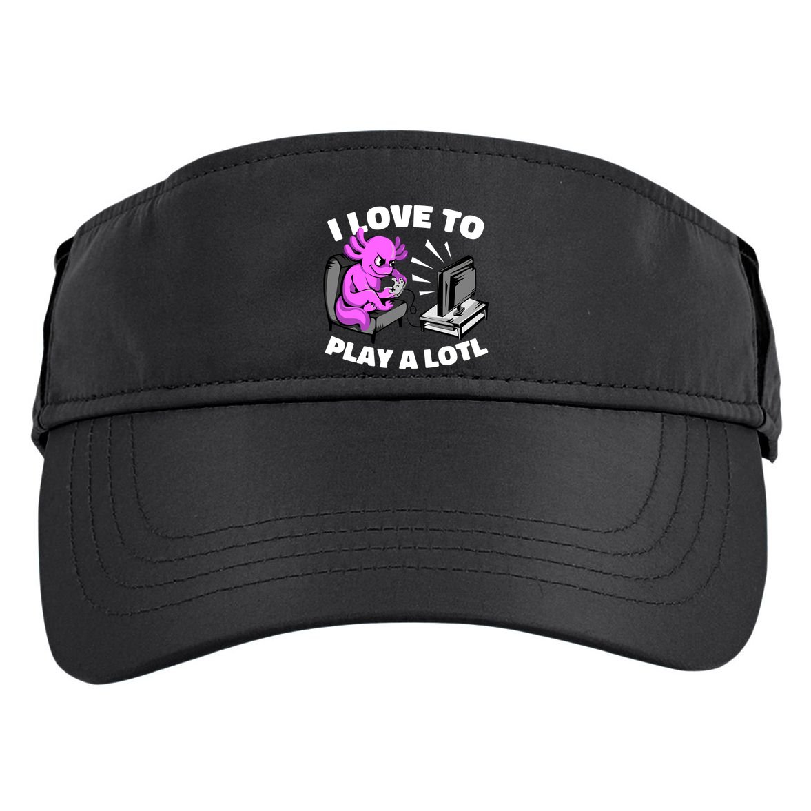 I Love To Play A Lotl Axolotl Gamesolotl Funny Gamer Adult Drive Performance Visor
