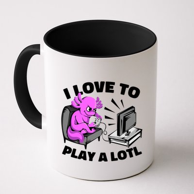 I Love To Play A Lotl Axolotl Gamesolotl Funny Gamer Mug