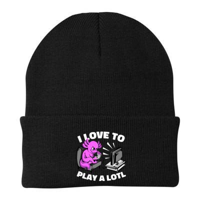 I Love To Play A Lotl Axolotl Gamesolotl Funny Gamer Beanie