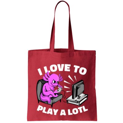 I Love To Play A Lotl Axolotl Gamesolotl Funny Gamer Bag