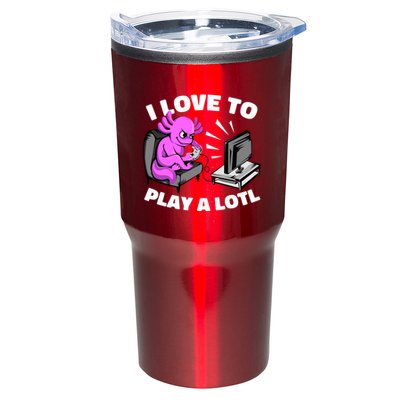 I Love To Play A Lotl Axolotl Gamesolotl Funny Gamer Tumbler
