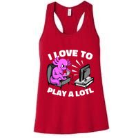 I Love To Play A Lotl Axolotl Gamesolotl Funny Gamer Womens Tank Top