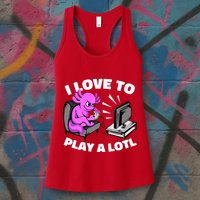 I Love To Play A Lotl Axolotl Gamesolotl Funny Gamer Womens Tank Top