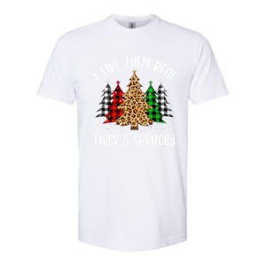 I Like Them Thick And Sprucey Xmas Plaid Leopard Christmas Great Gift Softstyle CVC T-Shirt