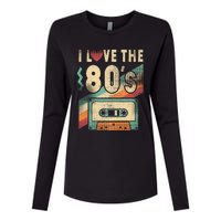 I Love The 80s Vintage Music Party Womens Cotton Relaxed Long Sleeve T-Shirt