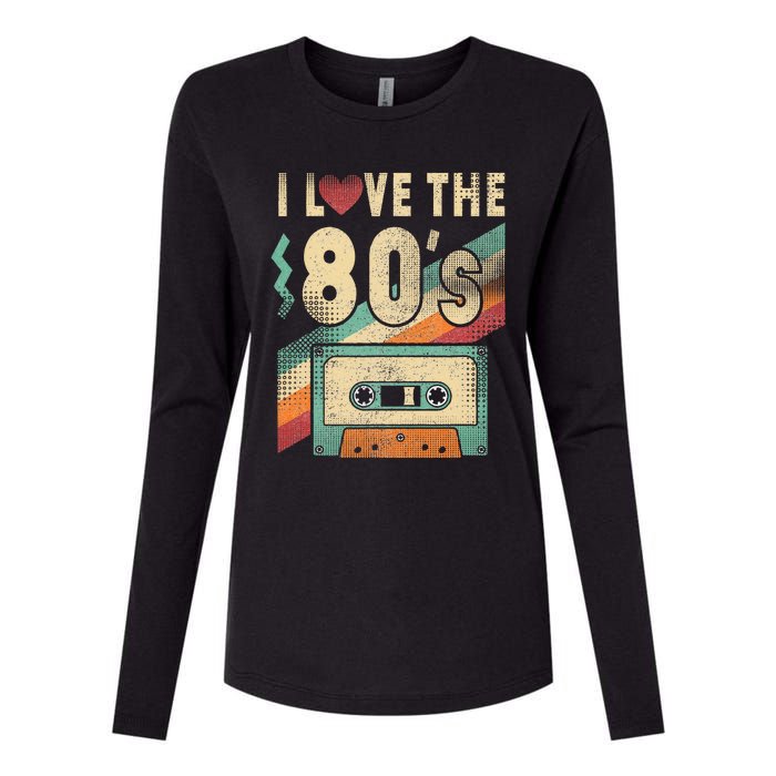 I Love The 80s Vintage Music Party Womens Cotton Relaxed Long Sleeve T-Shirt