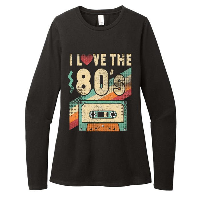 I Love The 80s Vintage Music Party Womens CVC Long Sleeve Shirt