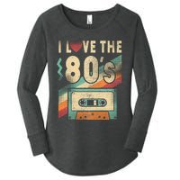 I Love The 80s Vintage Music Party Women's Perfect Tri Tunic Long Sleeve Shirt