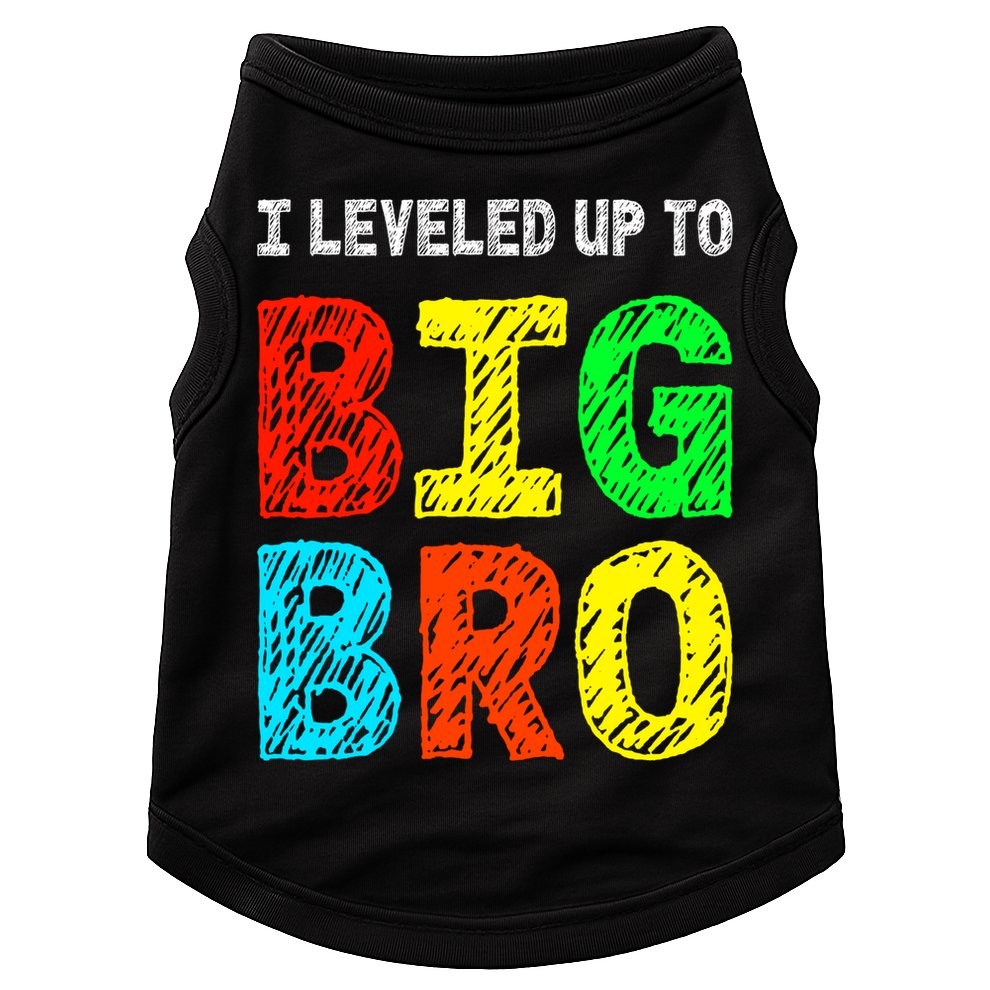 I Leveled Up To Big Bro Funny Gamer Brother Gift Doggie Tank