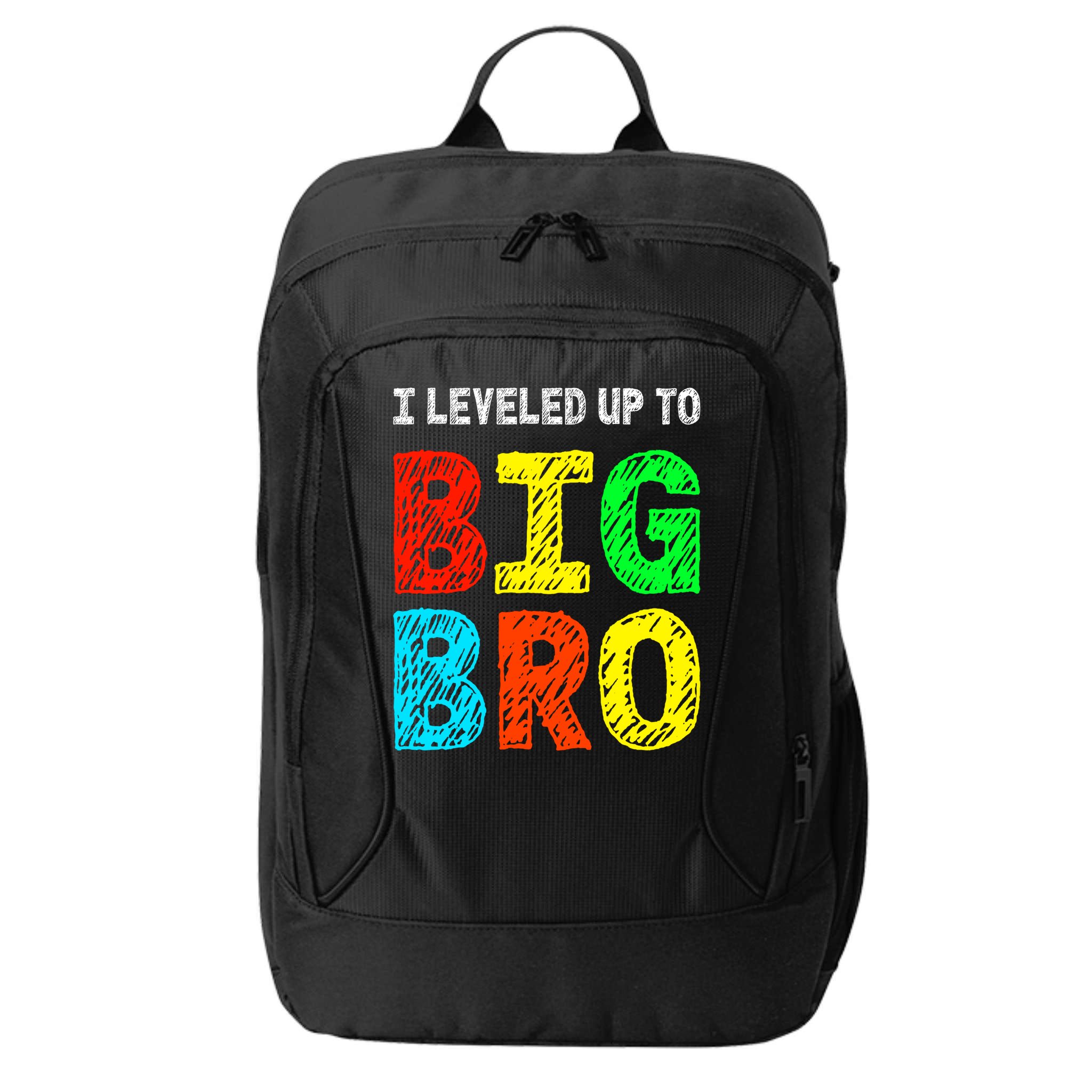 I Leveled Up To Big Bro Funny Gamer Brother Gift City Backpack