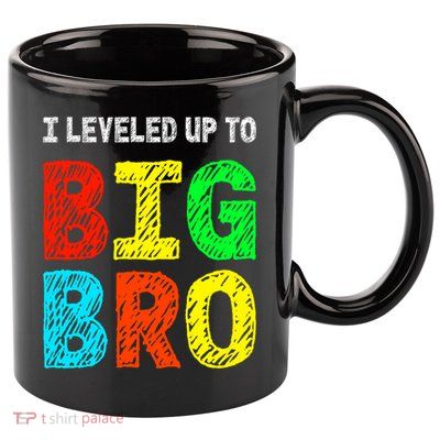 I Leveled Up To Big Bro Funny Gamer Brother Gift 11oz C Handle Ceramic Mug