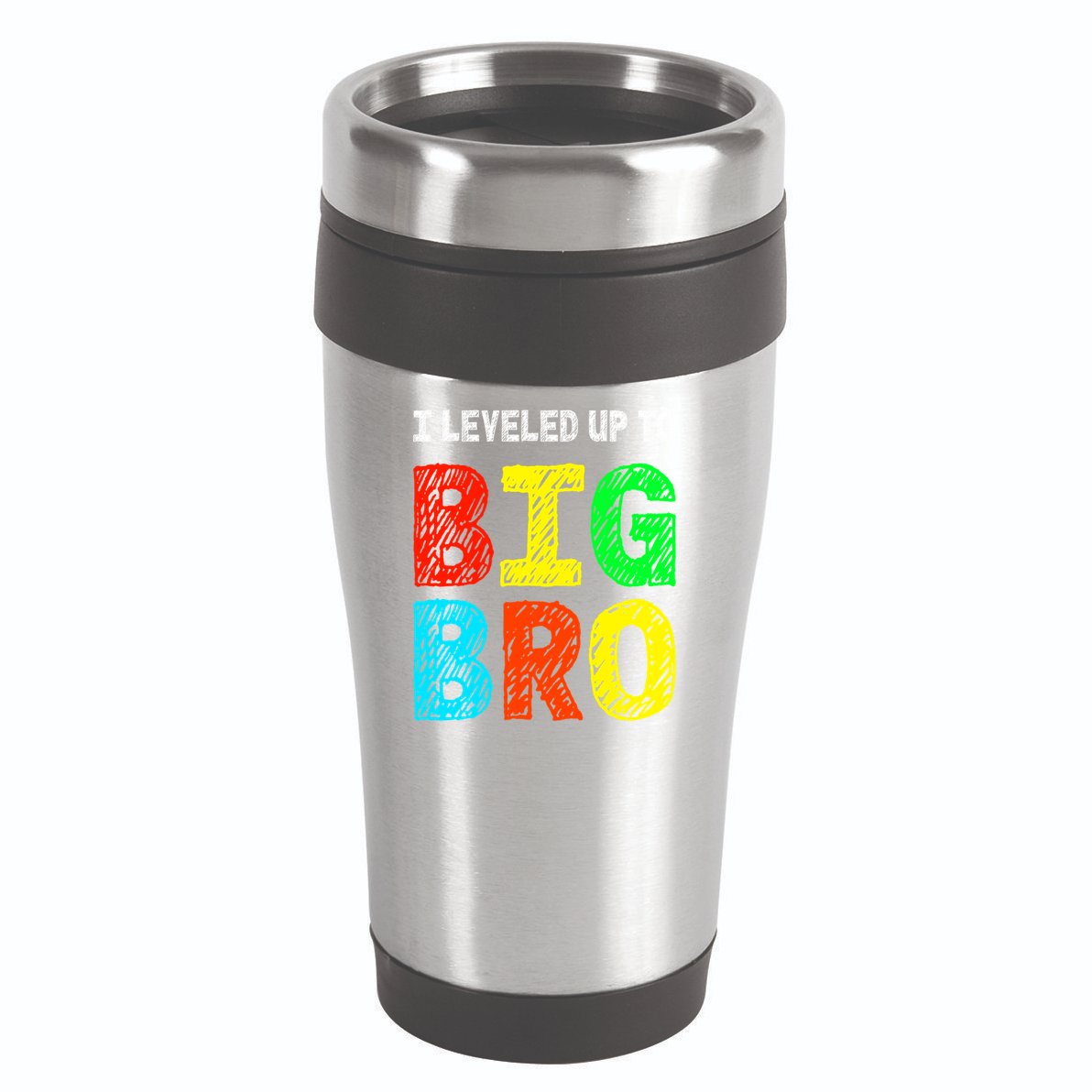 I Leveled Up To Big Bro Funny Gamer Brother Gift 16oz Travel Tumbler