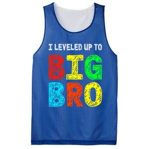 I Leveled Up To Big Bro Funny Gamer Brother Gift Mesh Reversible Basketball Jersey Tank