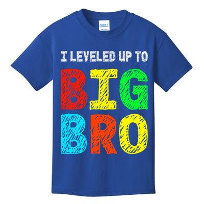 I Leveled Up To Big Bro Funny Gamer Brother Gift Kids T-Shirt