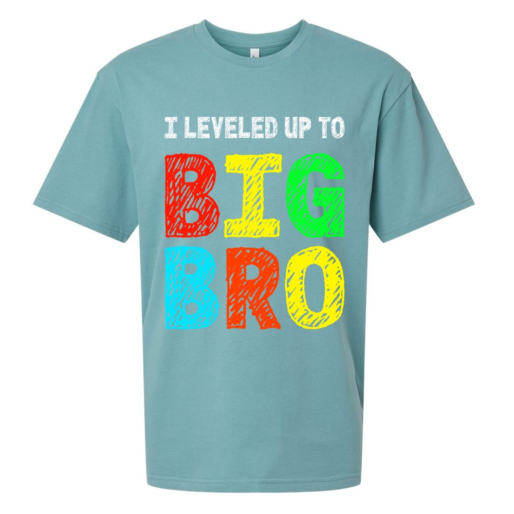 I Leveled Up To Big Bro Funny Gamer Brother Gift Sueded Cloud Jersey T-Shirt