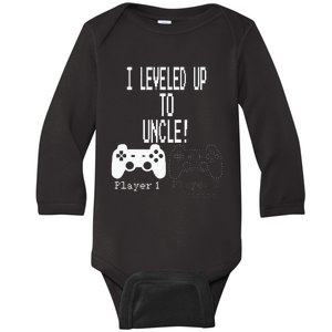 I Leveled Up To Uncle New Uncle Gaming Baby Long Sleeve Bodysuit