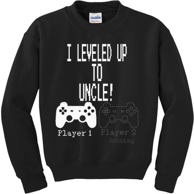 I Leveled Up To Uncle New Uncle Gaming Kids Sweatshirt