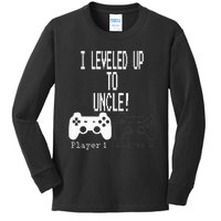 I Leveled Up To Uncle New Uncle Gaming Kids Long Sleeve Shirt