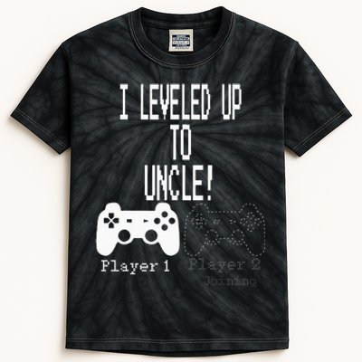 I Leveled Up To Uncle New Uncle Gaming Kids Tie-Dye T-Shirt