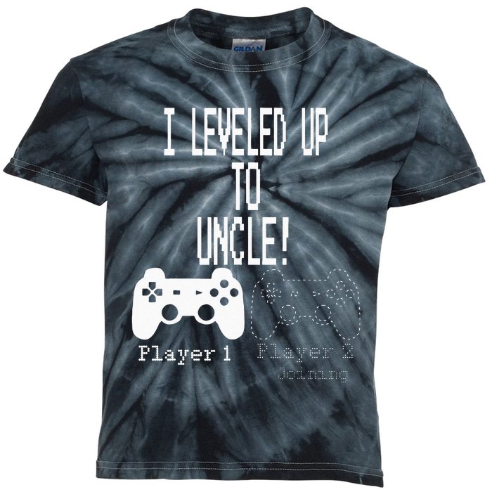 I Leveled Up To Uncle New Uncle Gaming Kids Tie-Dye T-Shirt