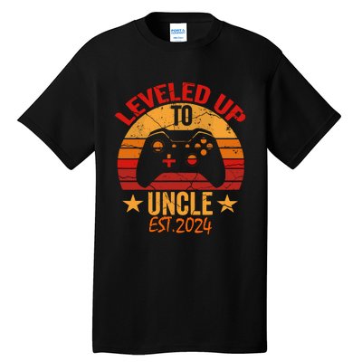 I Leveled Up To Uncle Est 2024 Video Gamer Pregnancy Tall T-Shirt