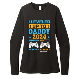 I Leveled Up To Daddy Est 2024 Soon To Be Dad Birthday Gamer Womens CVC Long Sleeve Shirt